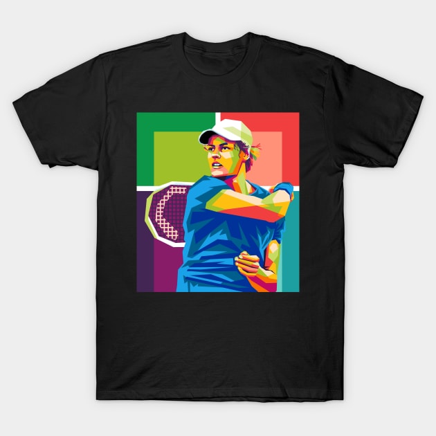 jannik sinner wpap T-Shirt by cool pop art house